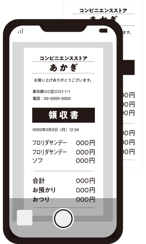 レシートを撮影