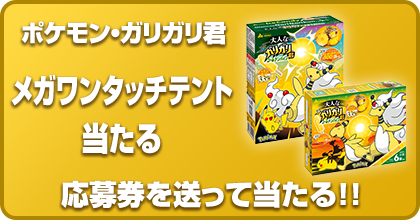 【数量限定商品】<br>ポケモン・ガリガリ君 メガワンタッチテントが当たる