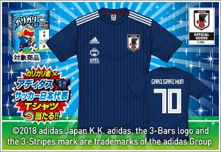 ガリガリ君×アディダス 2018 サッカー日本代表Tシャツ当たる